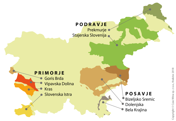 Słowenia - wina Słoweńskie
