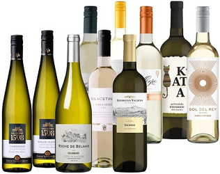 Zestaw 10 win - biały, półwytrawny