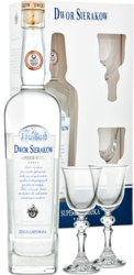 Dwór Sieraków Superior Wódka w pudełku z dwoma kieliszkami