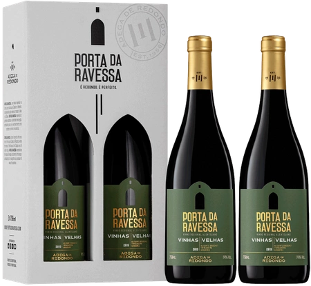 Zestaw portugalskich win Porta da Ravessa Vinhas Velhas w pudełku prezentowym