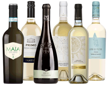 Włoski zestaw białych win