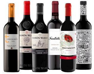 Zestaw win z odmiany tempranillo