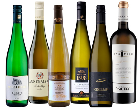 Zestaw sześciu rieslingów