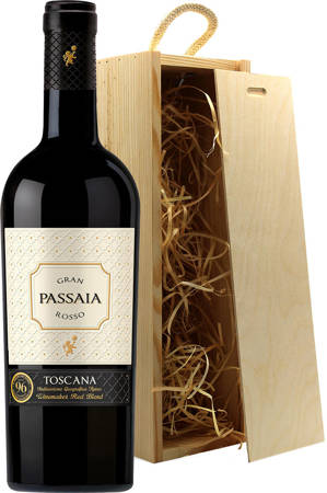 Gran Passaia Rosso w drewnianej skrzynce