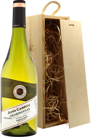 Juan Carrau Chardonnay w drewnianej skrzynce