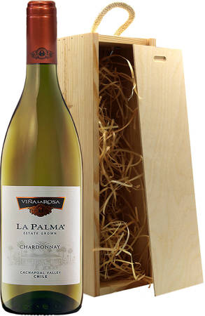 La Palma Chardonnay w drewnianej skrzynce