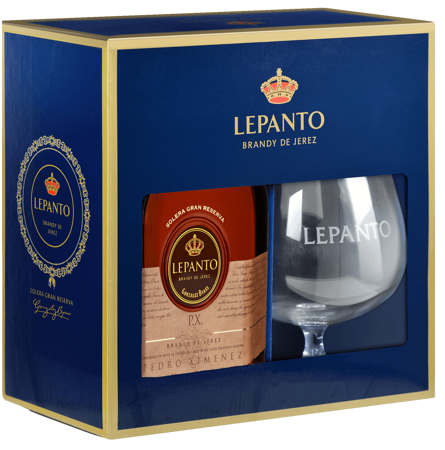 Lepanto Pedro Ximénez Brandy de Jerez w eleganckim opakowaniu